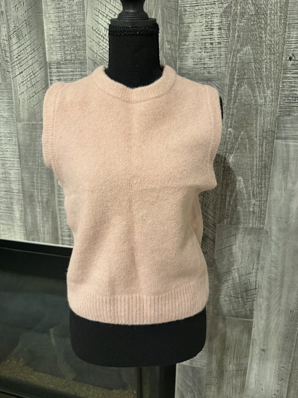 Dylan Blush Pink Alpaca Blend Sleeveless Sweater Vest S